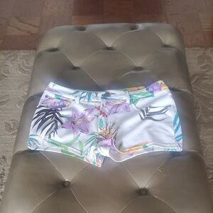 Womens Tropical Short Shorts Size 1X